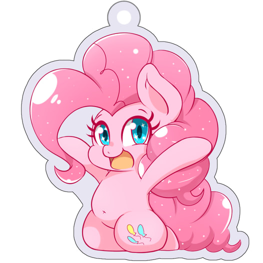 MLPおすわりキーホルダー　ピンキーパイ