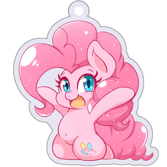 MLPおすわりキーホルダー　ピンキーパイ