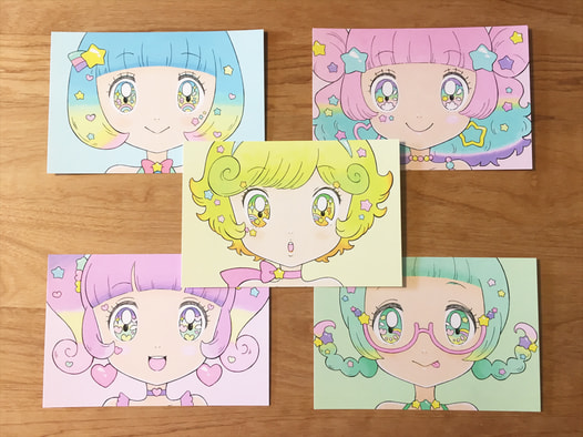 女の子ポストカード5枚セット