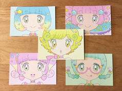 女の子ポストカード5枚セット
