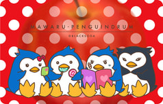 ペンギンたちのICカードステッカーとポストカードセット