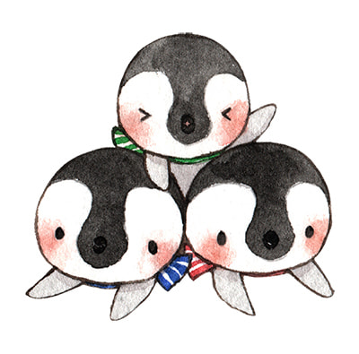ペンギンアクリルキーホルダー