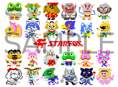 スタフォ・ドット絵ポストカード2枚セット