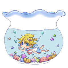 鏡音レン　ぷかぷか金魚蜂アクリルキーホルダー