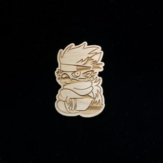 【木製バッチ】振り向きタダトモ