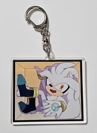 シルバー アクリルキーホルダー