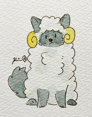 ミニ原画ひつじ