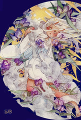 ポストカード”蛍の月”
