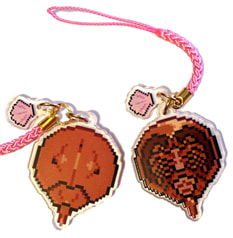 Horseshoe Crab Double Sided Acrylic Charm - PinkShell