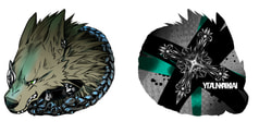 アクリルキーホルダー　銀アクセサリー獣