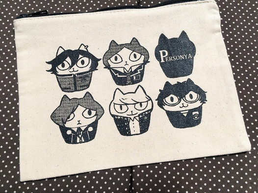 猫ペルソナキャンパスポーチ