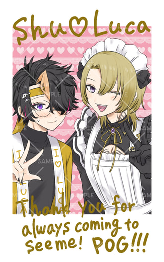 オタクSHU×メイドLUCAチェキ風カード