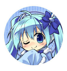 VOCALOID缶キーホルダー　雪ミク