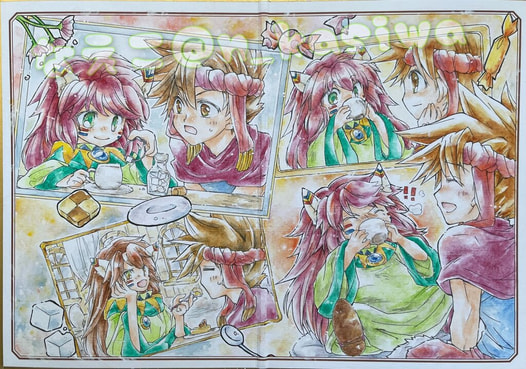 ランディ＆ポポイ２つ折り色紙２
