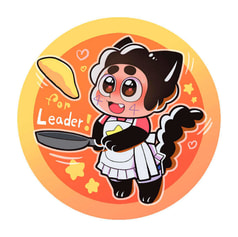4号ちゃんの「For Leader!」缶バッチ