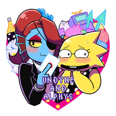 UNDYNE AND ALPHYS アクリルキーホルダー