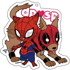 アクリルキーホルダー ドッグプール×スパイダーハム