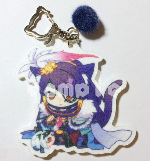 猫無生＆まん丸凜フェルトキーホルダー