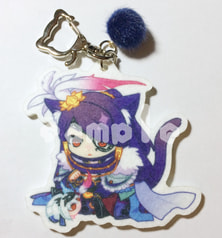 猫無生＆まん丸凜フェルトキーホルダー