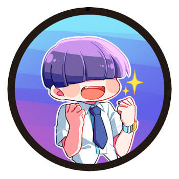 32mm缶バッジ（ささきまぐろ：ぷにっとデフォルメ）