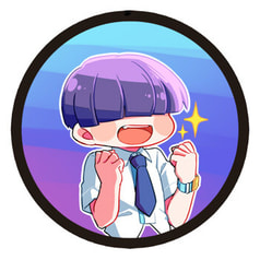 32mm缶バッジ（ささきまぐろ：ぷにっとデフォルメ）