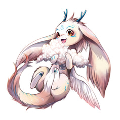 空色ドラゴンアクリルキーホルダー（朝焼け）