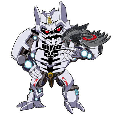 実写TFアクリルキーホルダー　サウンドウェーブ＆レーザービーク