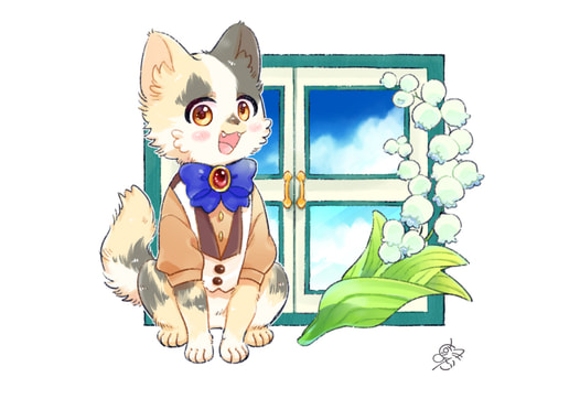 窓と猫昼