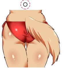 お尻キーホルダー（カレン）