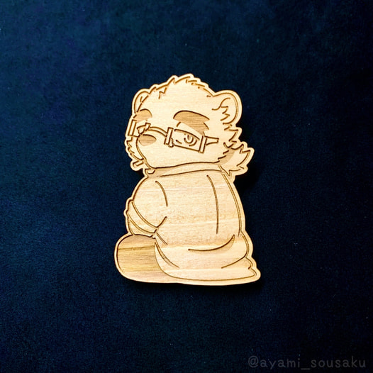 【木製バッチ】振り向きレイヴ