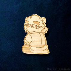 【木製バッチ】振り向きレイヴ
