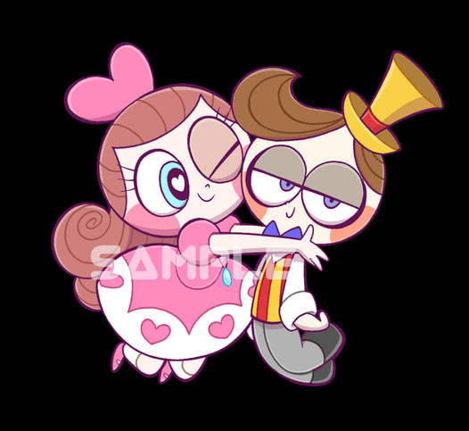 アクリルキーホルダー＜アンジェラ&サンドウィッチ>