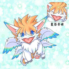 7cmアクリルキーホルダー：もふもふフラミー