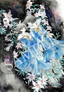 白百合ポストカード