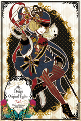 レトロデザインタイツ -Red-