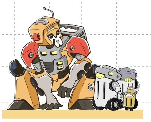 レックガーとお掃除ロボ　アクリルスタンド