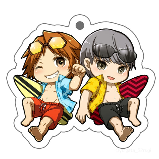 番長＆陽介水着アクリルキーホルダー