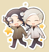 アクリルキーホルダー　ヨダカ＆シキ