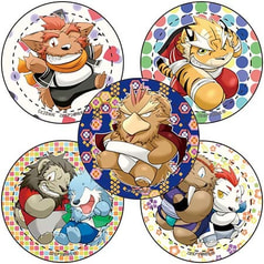 オリジナル獣人缶バッジ５種セット 