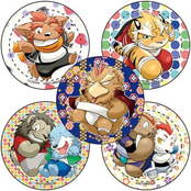 オリジナル獣人缶バッジ５種セット 