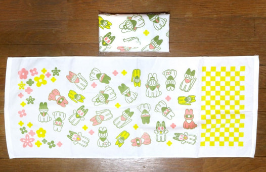 にゃんこ・うさちゃん化　タオル