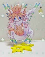 10cmアクリルスタンド：両手上げフラミー