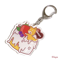 ルナくんとケーキのアクリルキーホルダー
