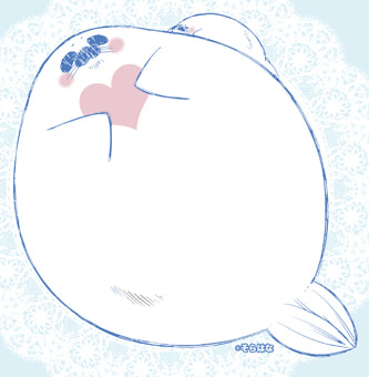あざらしメモ帳水色