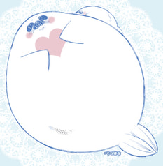あざらしメモ帳水色
