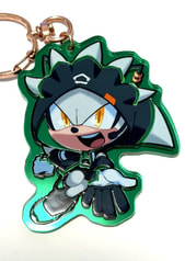シルバー　ミラーアクリルキーホルダー