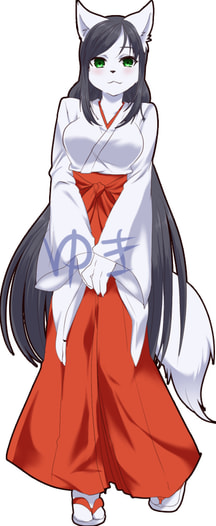 メスケモアクリルスタンド（巫女狐）