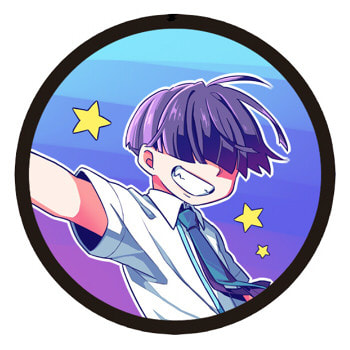 32mm缶バッジ（ささきまぐろ：決めポーズ）
