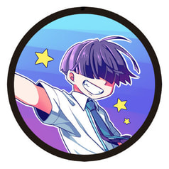 32mm缶バッジ（ささきまぐろ：決めポーズ）