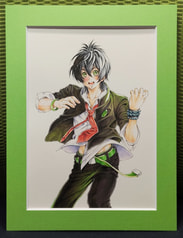 【抽選販売】手描きアナログカラーイラスト(簡易額装)